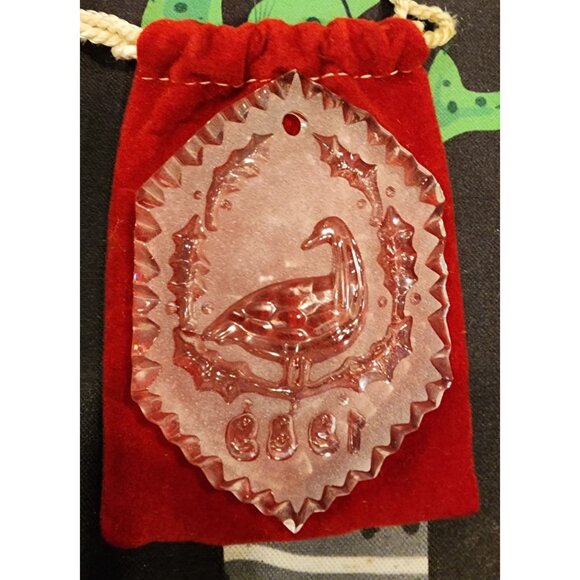 1989 Waterford Crystal Goose Ornament 12 Days of Christmas - Picture 2 of 4